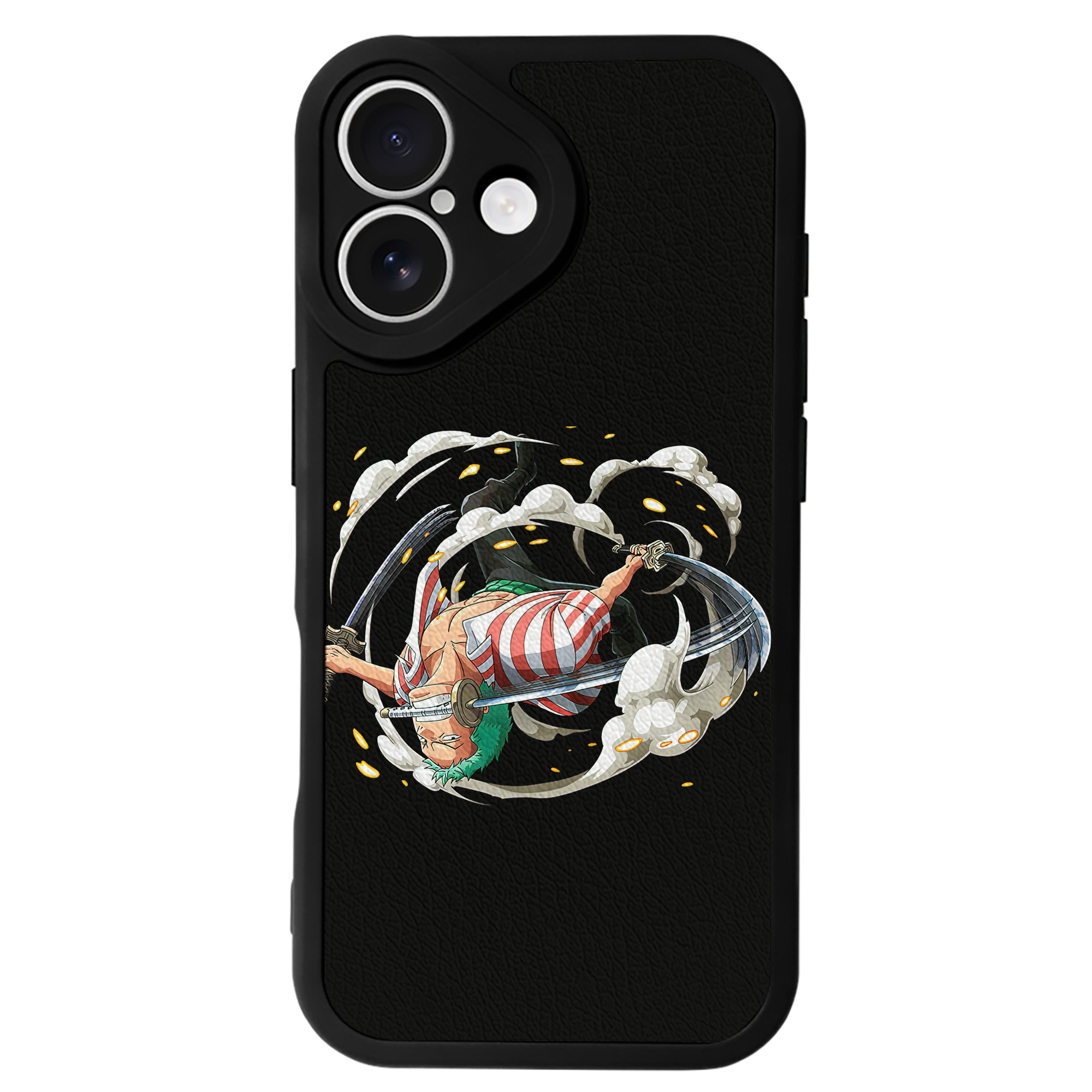 （画像用） ワンピース ロロノア・ゾロ ONE PIECE Roronoa Zoro 【iPhone 16シリーズ対応】シリコンスマホケース（レザー調） 材質：シリコン